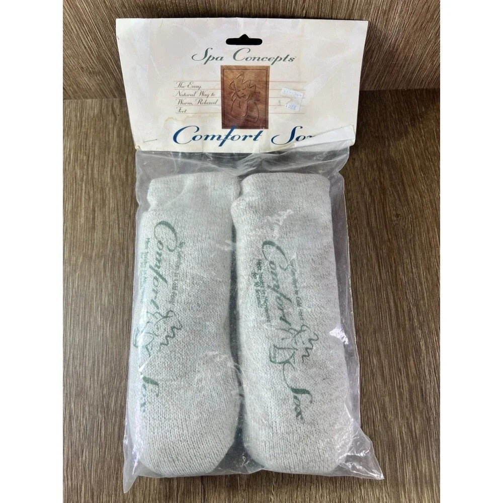 Vintage Spa Concepts Comfort Socks Microwavable Hot Therapy Warm Feet New